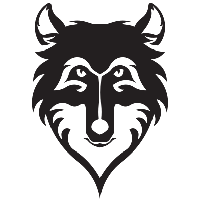 Wolf head silhouette clipart