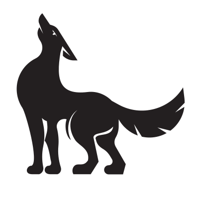 Wolf howling clipart