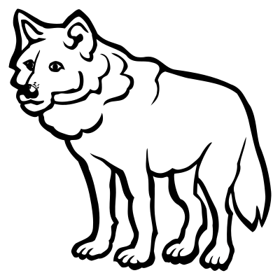 Wolf - lineart clipart