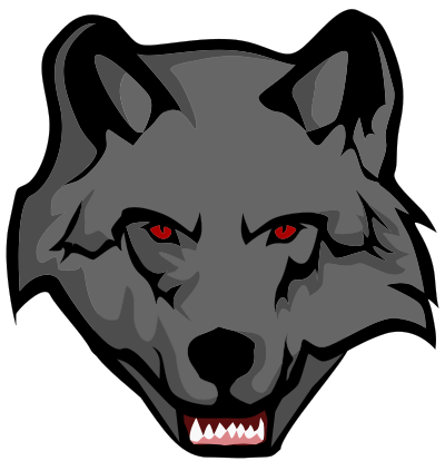Wolf with Mouth Open clipart