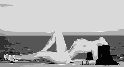 Woman At Beach clipart