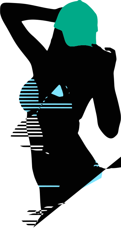 Woman Bikini Model Silhouette clipart
