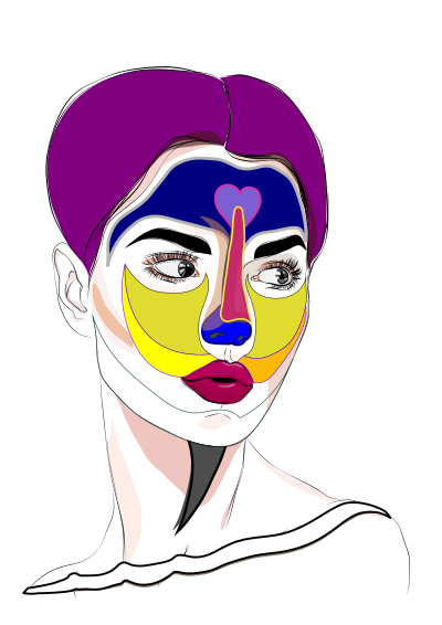 Woman By gdakaska COLORED REMIX clipart