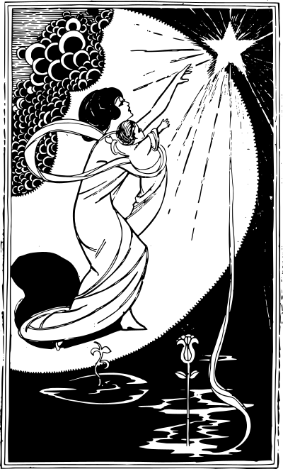 Woman, Child, Star clipart
