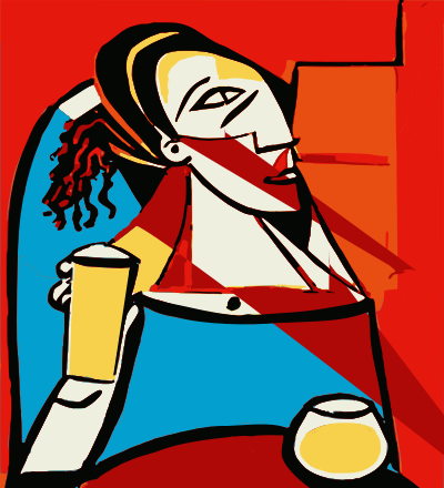 Woman Drinking 5 clipart