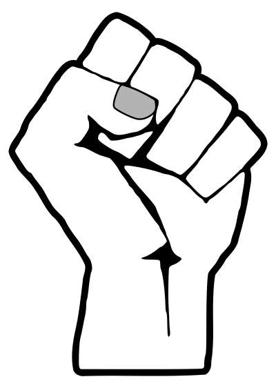 Woman fist clipart