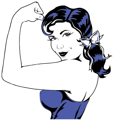 Woman Flexing Muscle clipart