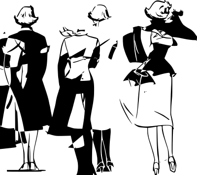 Woman from behind clipart