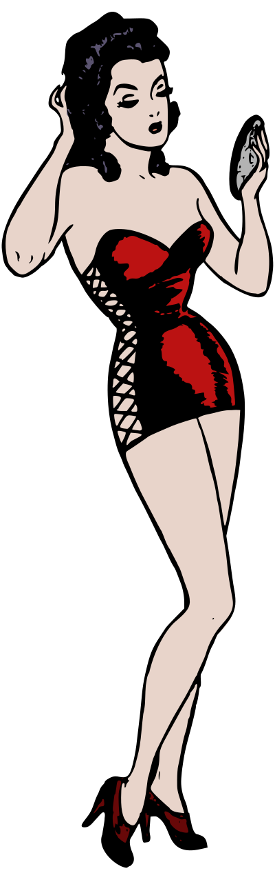 Woman Getting Ready clipart