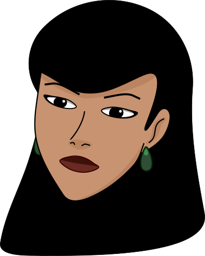 Woman head (light) clipart