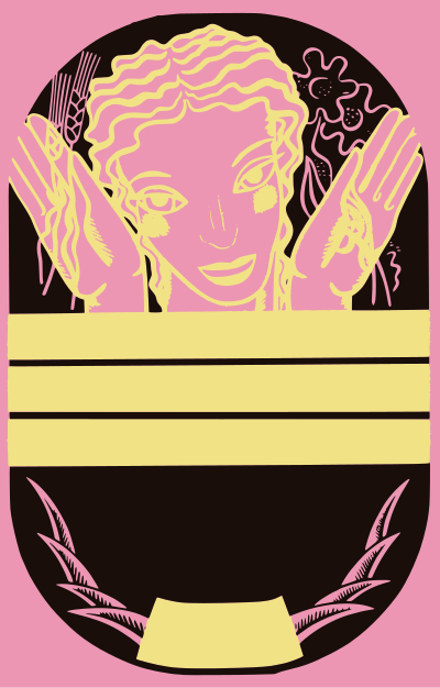 Woman Holding Flowers and Wheat clipart