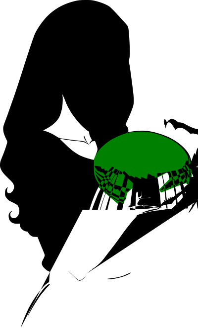 Woman holding watermelon clipart