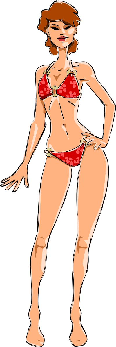 Woman in bikini 2 clipart