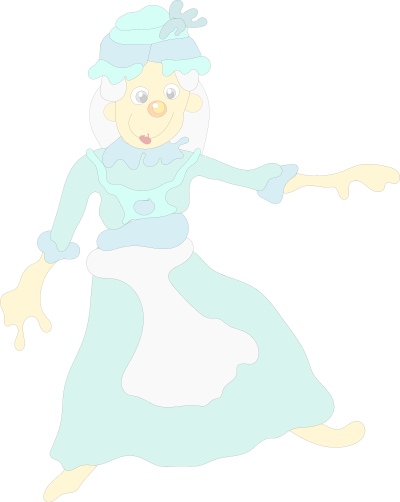 Woman in blue dress clipart