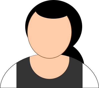 Woman in B&W dress clipart