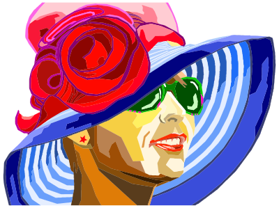 Woman In Colorful Hat WPAP clipart