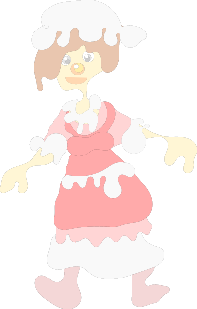 Woman in pink dress clipart