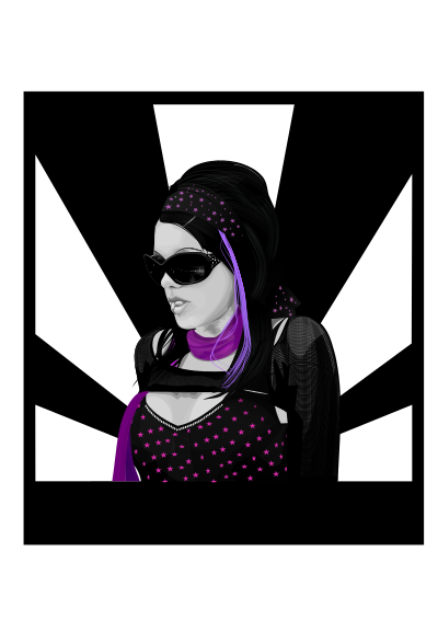 Woman in Rays clipart