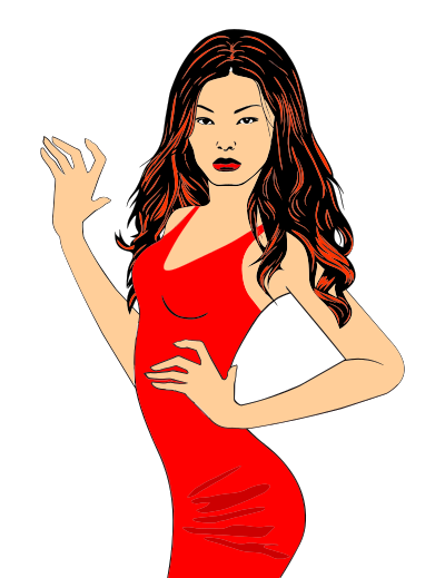 Woman In Red clipart