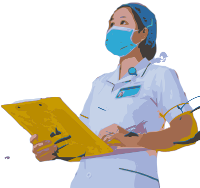 Woman in Scrubs 2 clipart