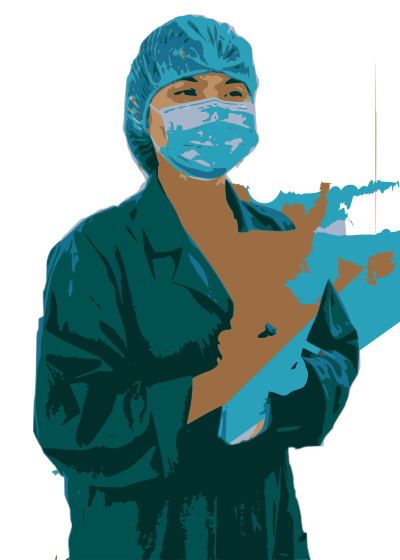 Woman in Scrubs clipart