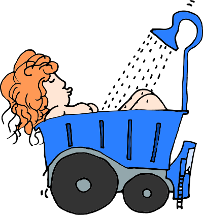 Woman In Transit clipart