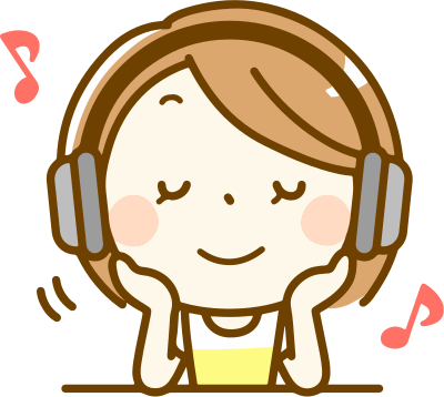 Woman listening to music (#2) clipart