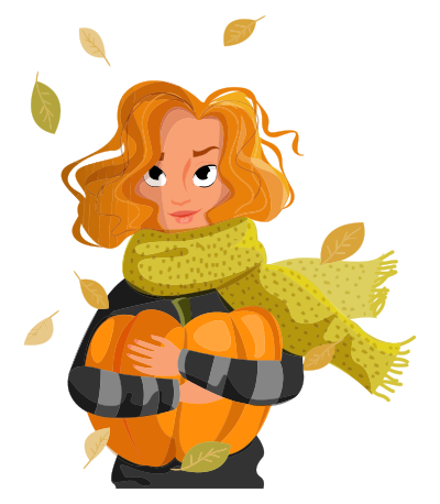 Woman Loves Autumn clipart
