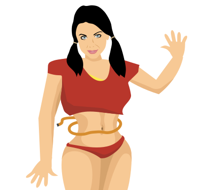 Woman Measuring Her Weight clipart