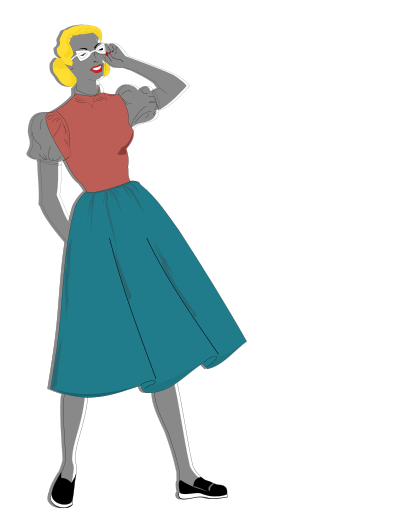 Woman old Style clipart