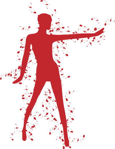 Woman Paint Splatter Silhouette clipart