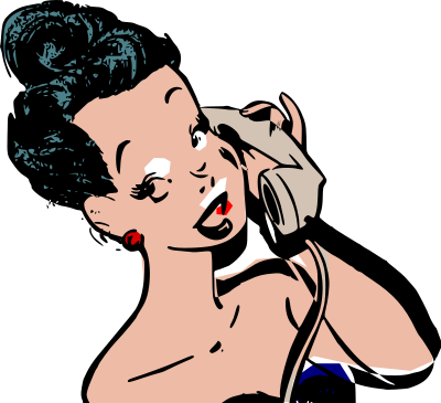 Woman phoning clipart