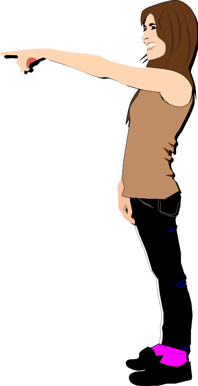 Woman Pointing clipart