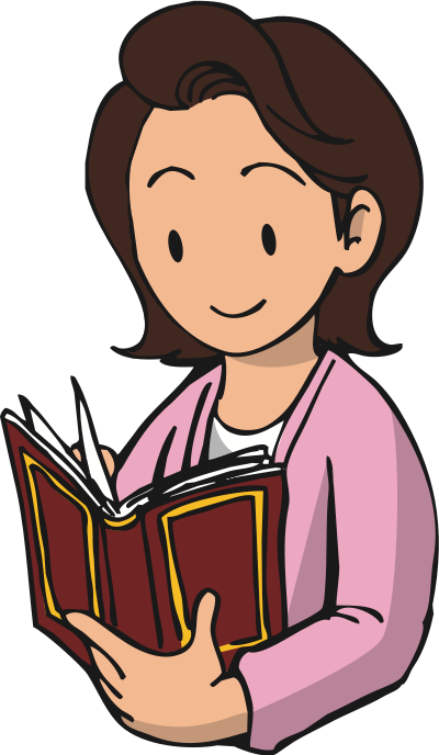 Woman Reading (#2) clipart