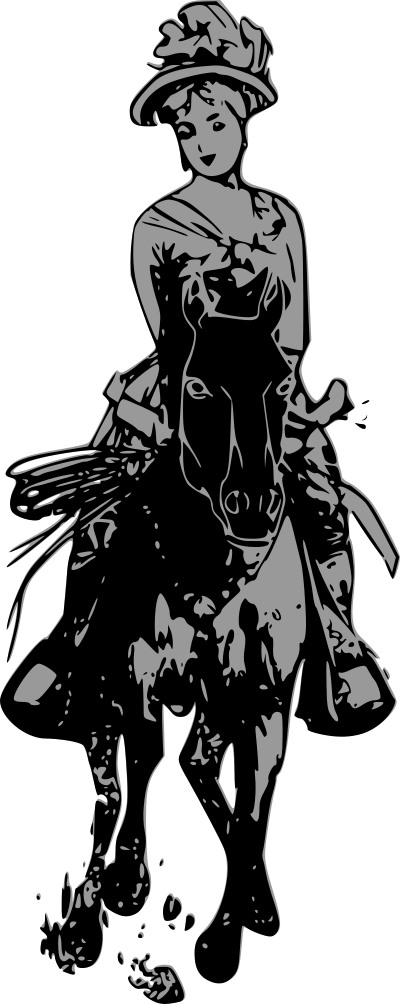 Woman Riding clipart