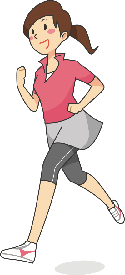 Woman running (#1) clipart