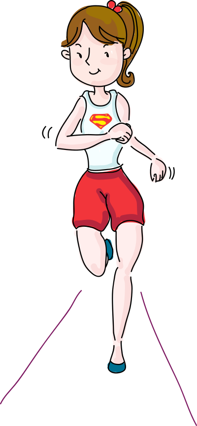Woman running (#2) clipart