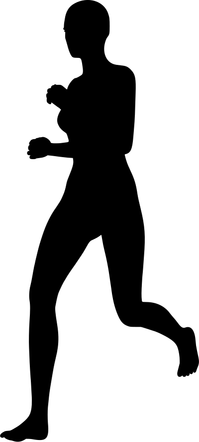 Woman running clipart