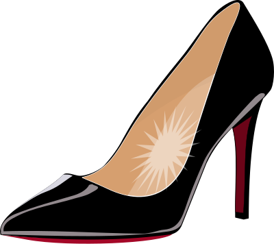 Woman shoe whith blur clipart