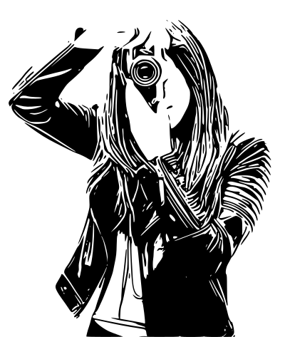 Woman shot Camera clipart