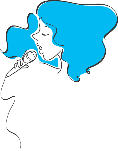 Woman Singing (#1) clipart