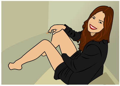Woman sitting clipart
