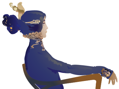 Woman Sitting In Chair clipart