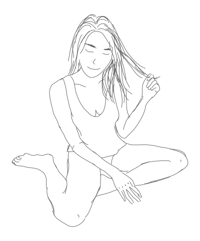 Woman Sketch (Centered) clipart