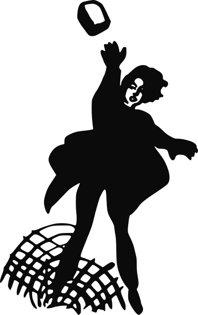 Woman throwing brick clipart