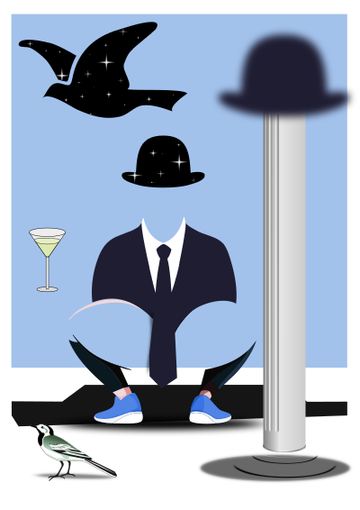 Woman Twerking - MAGRITTE REMIX clipart