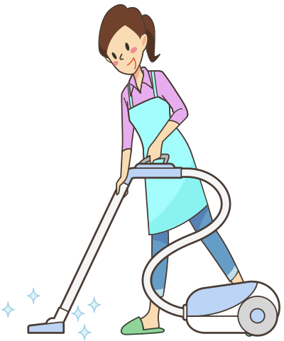Woman Vacuuming - Remix clipart