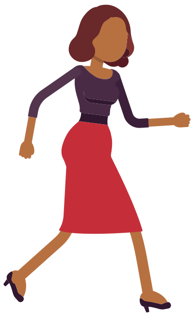 Woman Walking Illustration clipart