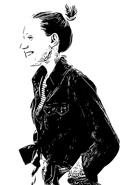 Woman Wearing Denim clipart