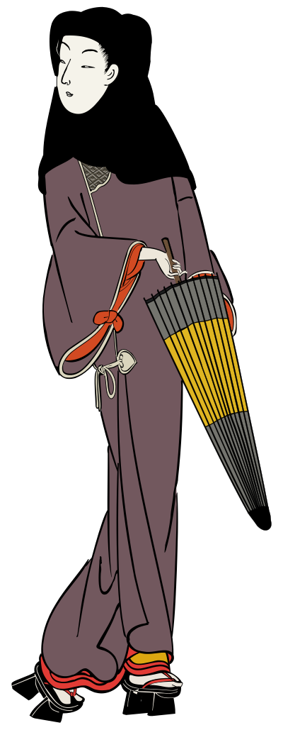 Woman wearing Hood clipart